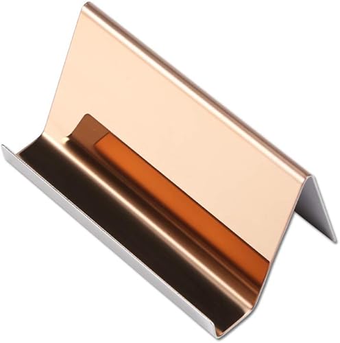 Miniatura 7 de Titular de la tarjeta de visita de gama alta de acero inoxidable espejo pulido accesorio de escritorio soporte de exhibición de tarjetas de visita