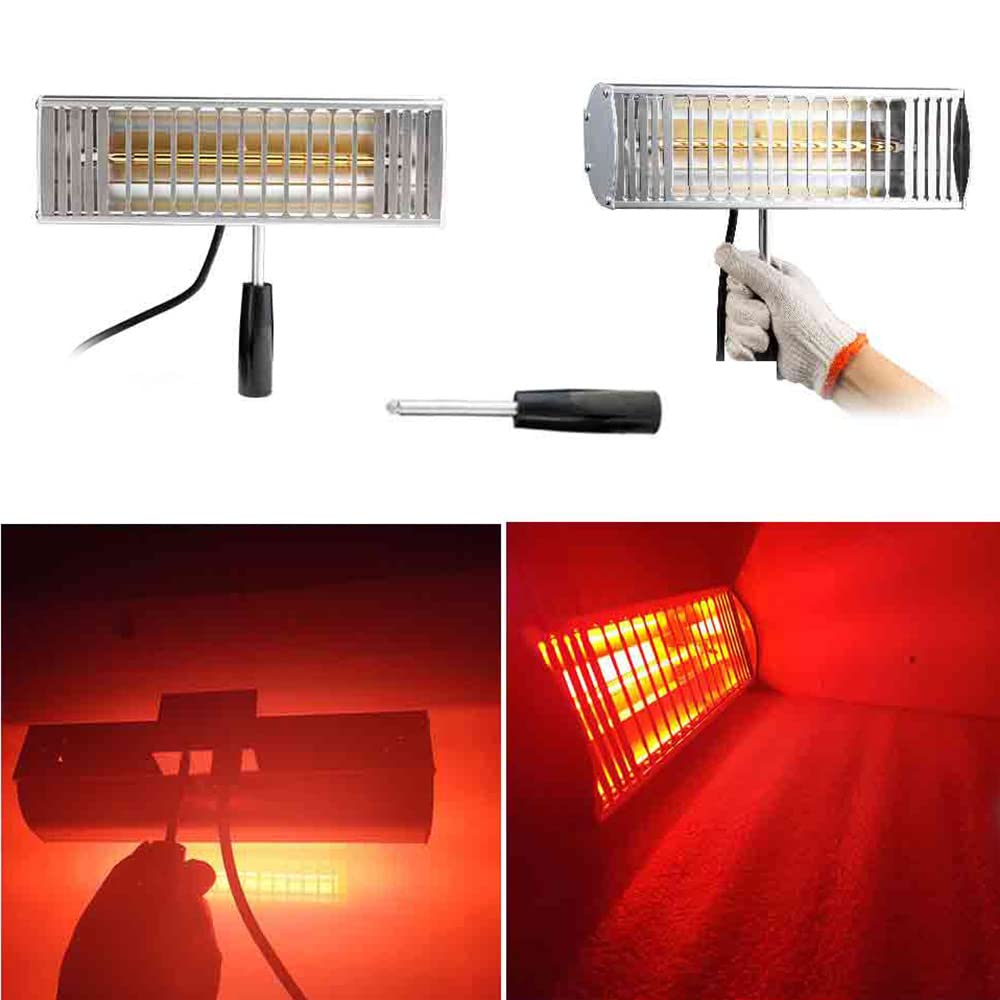 Lampa do suszenia farby Duszacz podczerwieni Paint Portable Pieczenie Lampa do produkcji farby na podczerwień Podgrzewacz podczerwieni Narzędzie do konserwacji pojazdów samochodowych(EU)