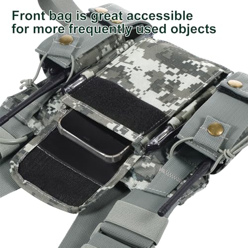image for abcGoodefg Radio Chest Harness Chest Front Pack Pouch Holster Vest Rig
