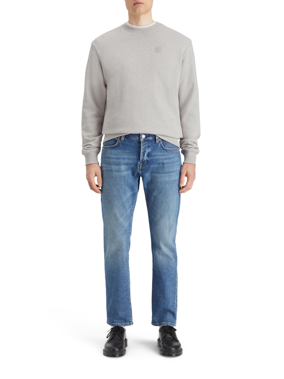 Scotch & Soda Herren Essential Badge Logo Crewneck Sweatshirt Sweatshirt (1er Pack)