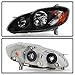 ACANII - For Black 2003-2008 Toyota Corolla Replacement Headlights Headlamps Driver + Passenger Side