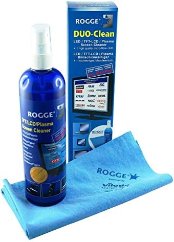 Nettoyant Écran ROGGE Green Duo 500ml - Recyclé, Avec 2 Chiffons Microfibre Vileda - Pour TV, PC, Smartphones