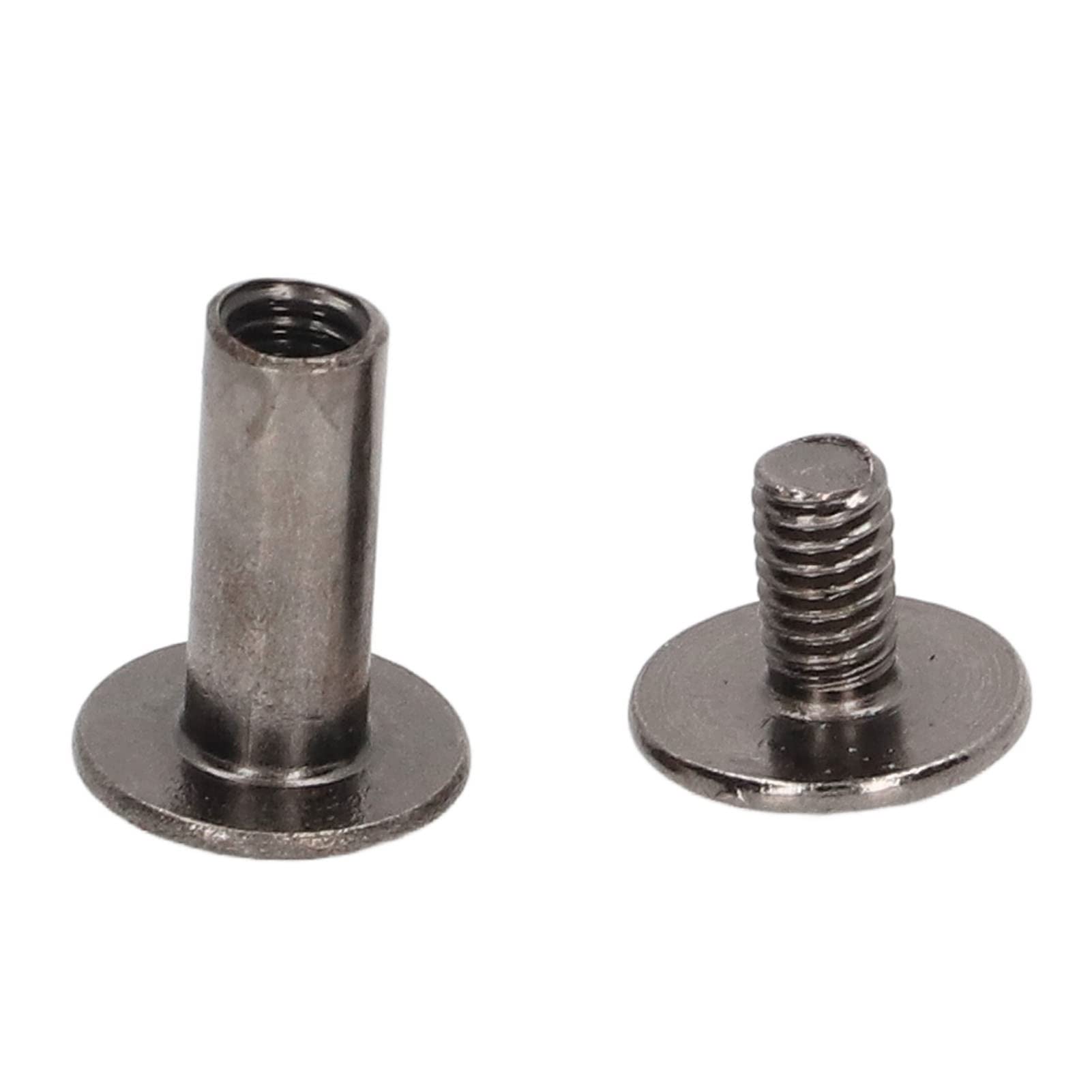 200 juegos de tornillos de encuadernación de libros, tornillos de encuadernación Chicago de Metal y latón ambiental, tornillos de remache de cuero DIY, 10x15mm (Gris)