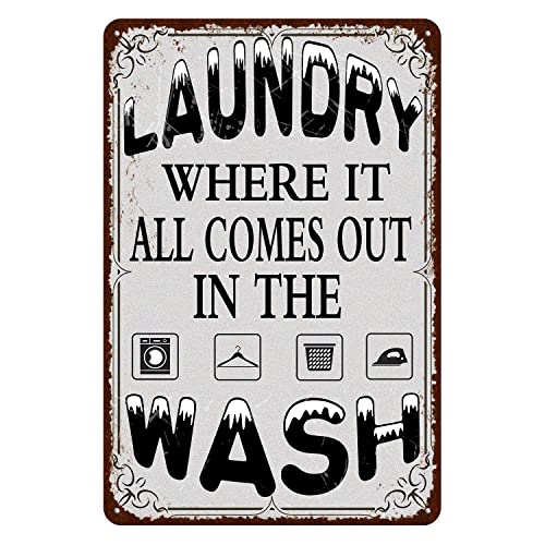 Vintage Laundry Room Signs Retro Laundry Metal Signs Wall Decor