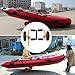 Chiyyak Canoe Car Carrier with Sturdy Tires, 10 Inch, Adjustable and Foldable, Made of Aluminum, Universal Fit for Small Kayak Boats