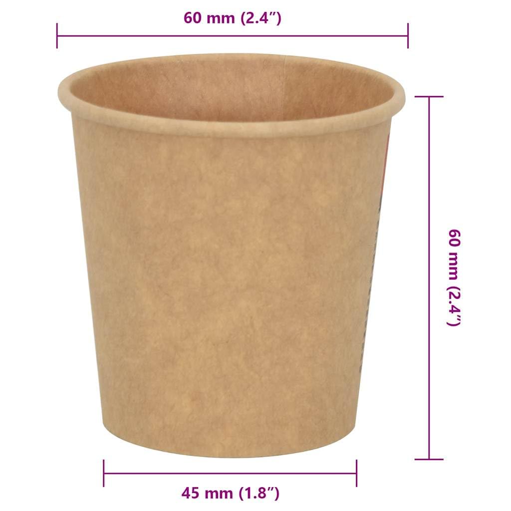 Tazze da caffè in carta 1000 pezzi 4oz 100ml Marrone Bicchieri usa e getta Tazza per caffè, Cureaux ed eventi -A