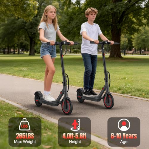 Image of WERHY Foldable Kids Electric Scooter, 350W Motor, Max 12 /16Miles Long Range, 19 MPH Max Speed, 8.5 inch Solid Tire, Lightweight Foldable E-Scooter with Dual Braking, Digital Display, Cruise Control