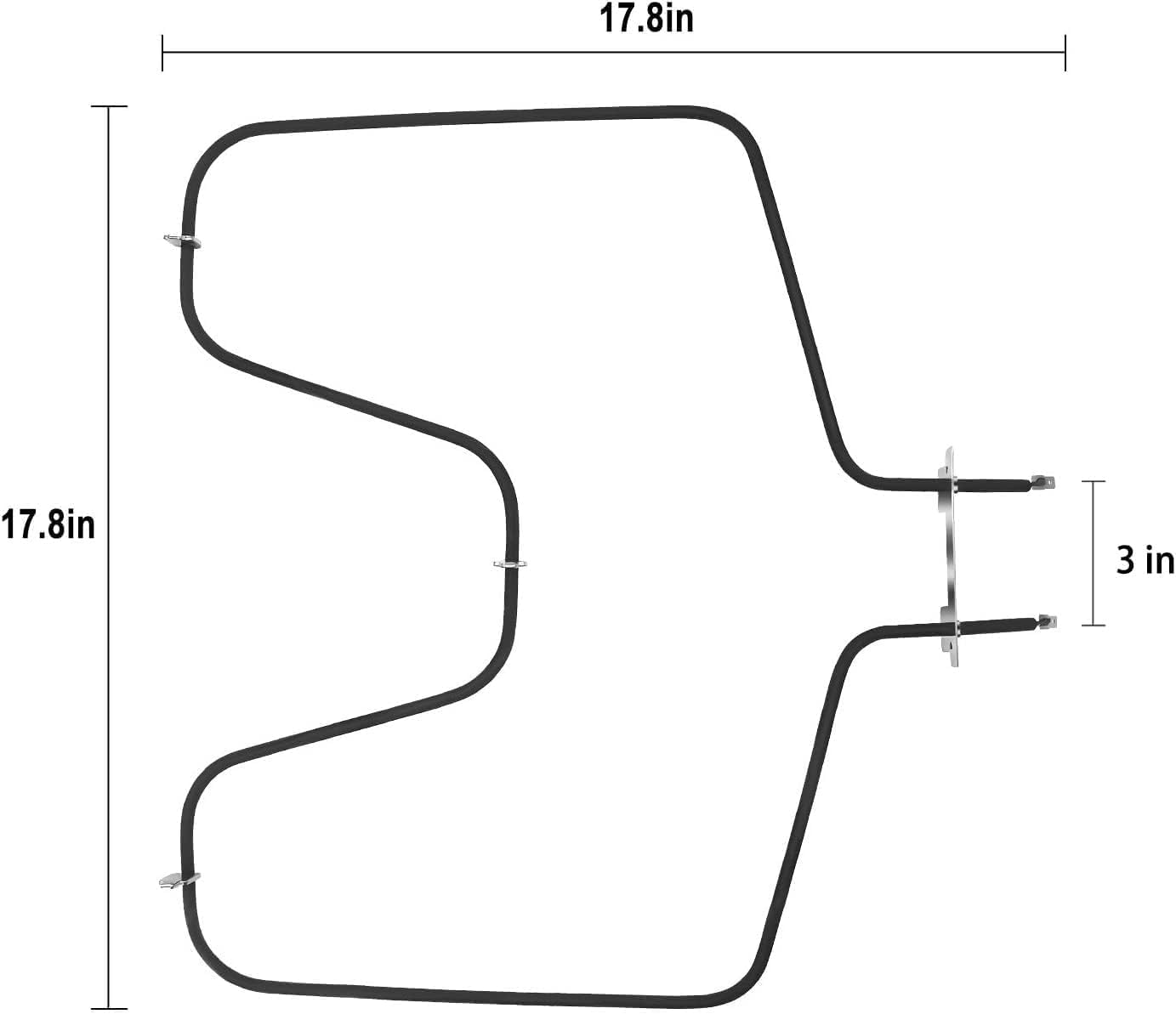 [Upgraded] Oven Bake Element Replacement for GE J2B915CEH3CC J2B915SEH1SS J2B915SEH2SS J2B915SEH3SS J2B915WEH1WW J2B915WEH2WW J2B915WEH3WW J2B918BEK1BB J2B918BEK2BB J2B918BEK3BB J2B918BEK4BB