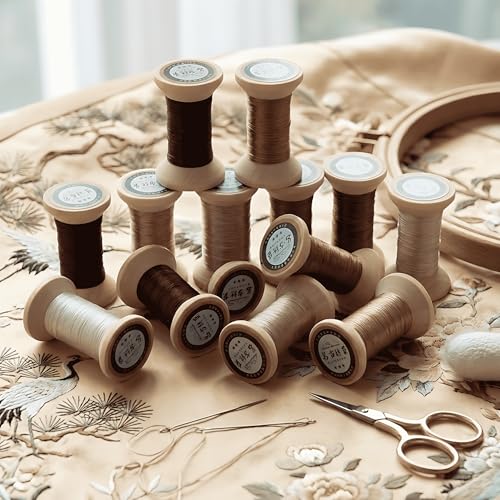 Image of Natural 100% Mulberry Handmade Embroidery Silk Thread Silk Floss (24)