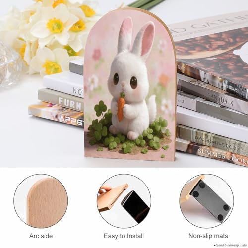 Soporte decorativo para el hogar tope de libros de madera regalo ideal 5