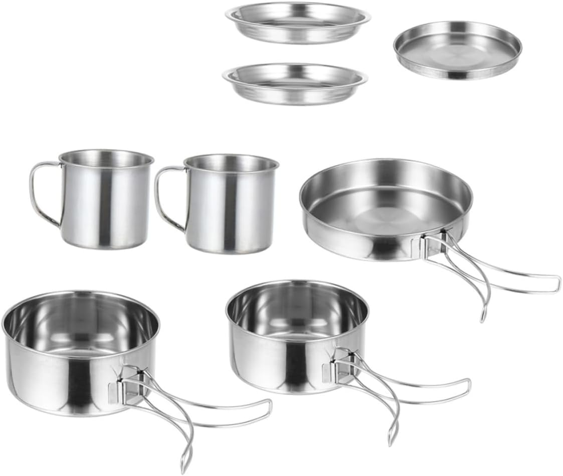 ibasenice Complete Camping Kitchen Accessories Portable Cooking Set for Hiking BBQ and Picnic