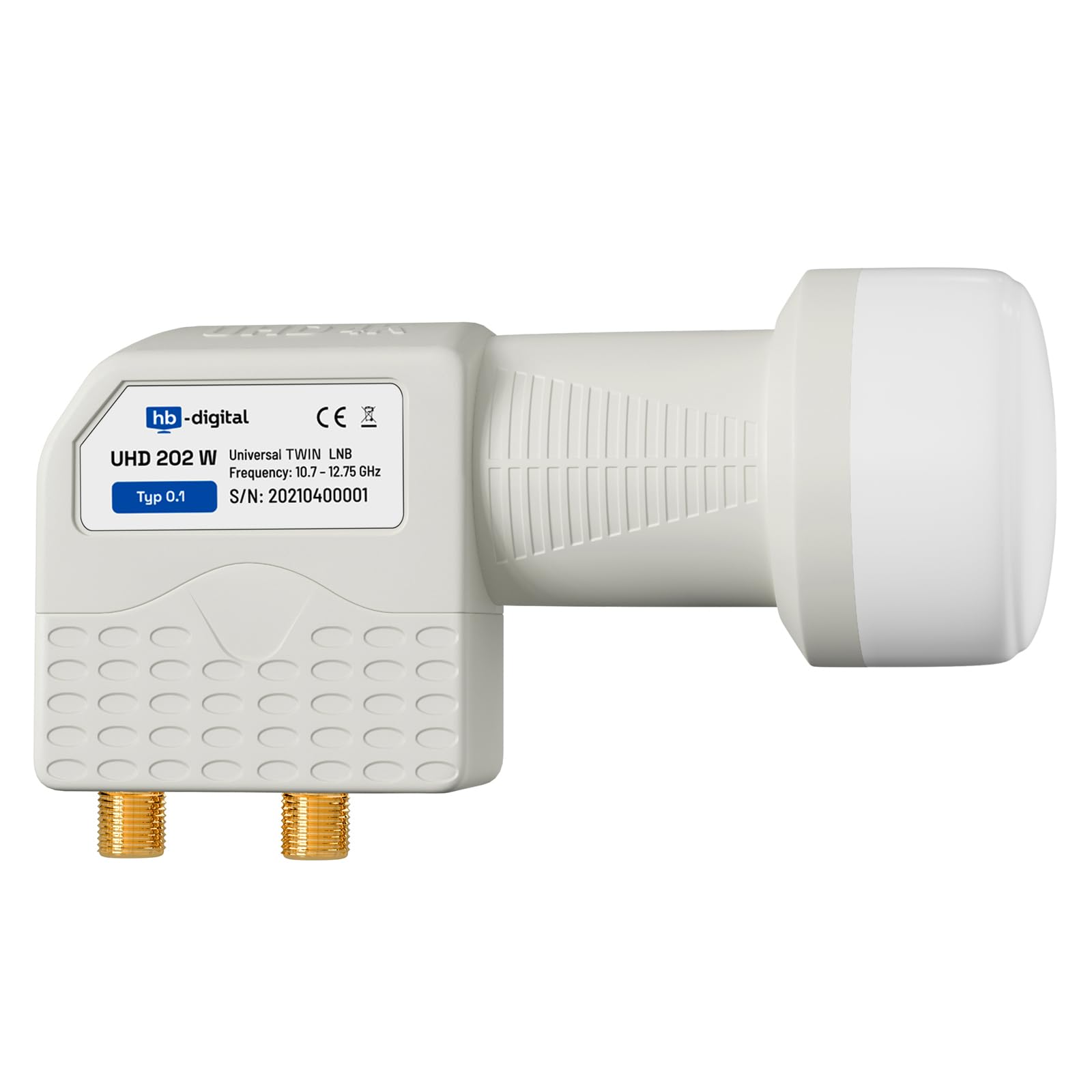 HB-DIGITAL Twin LNB LNC 2 uczestnik bezpośredni ✨ Full HD TV 3D 4K biały biały biały biały styki styki pozłacane ■ ochrona przed warunkami atmosferycznymi (wyciągana)