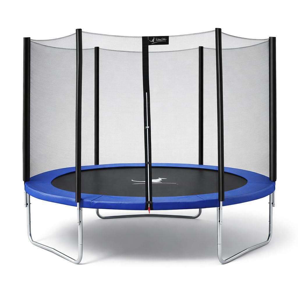 KANGUI Trampoline Enfant extérieur Jardin avec Filet de sécurité – Ø250 Ø300 Ø360 Ø430 cm – Bleu