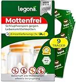 Legona Schlupfwespen gegen Lebensmittelmotten - 1 Lieferung mit 9 Träger - Mottenschutz für Küche und Vorrat - Alternative zur Mottenfalle