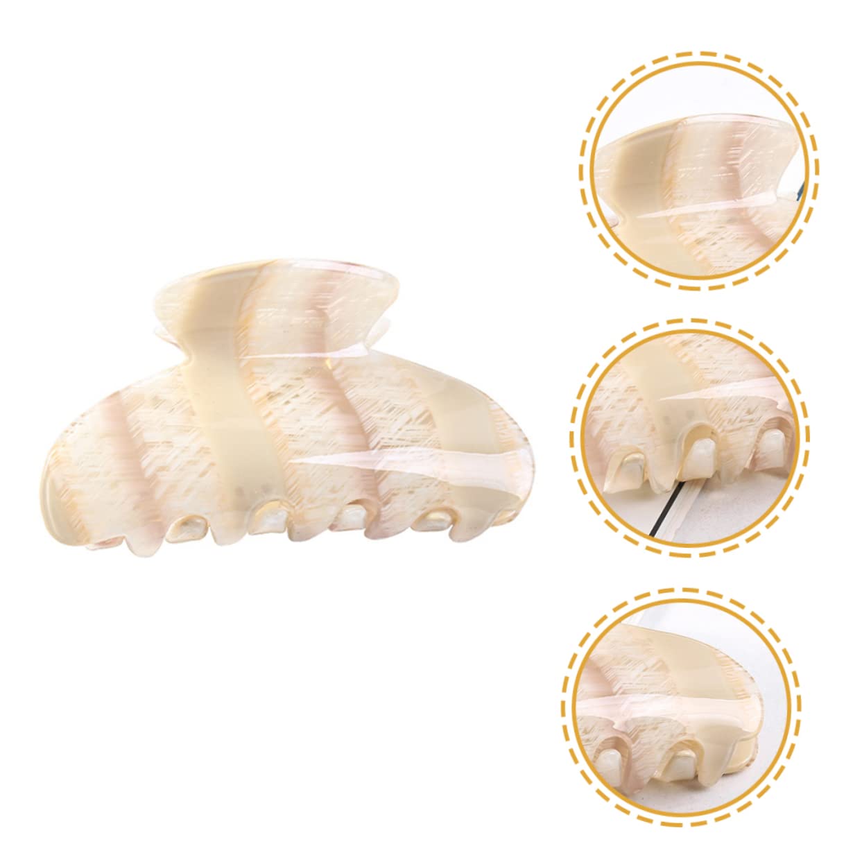 FRCOLOR White Hair Claw Clips Women Fashion Hair Jaw Clips Acrylic Hair Clips for Girls and Women - Image 2