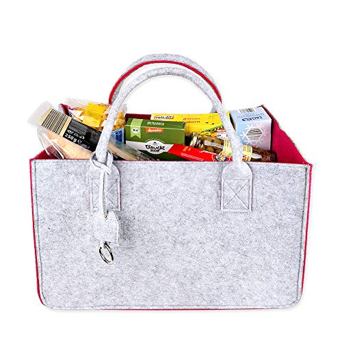 Schramm® Filztasche in 7 Farben 40x27x27cm Kaminholztasche Einkaufstasche Aufbewahrungstasche Filz Tasche Filztaschen… - Image 5