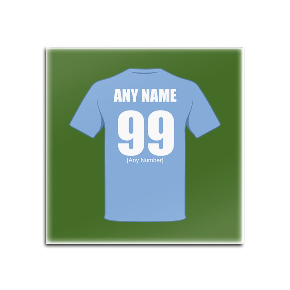 UNIGIFT Personalised Gift - Set of 4 x Coventry City Glass Square Coasters (Football Club Design Theme, Colour Options) - Any Name/Message on Your Unique Mat Pad - The Sky Blues Skyblues