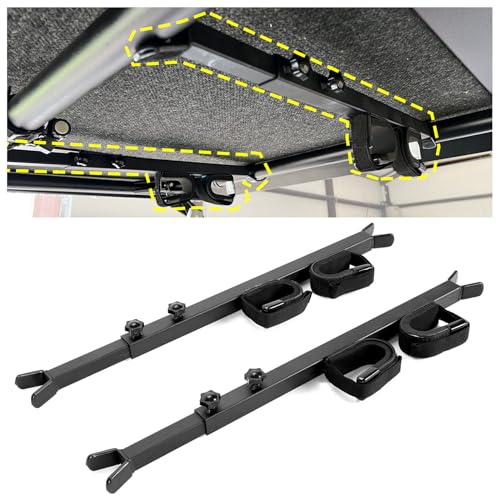 HECASA Adjustable Gun Rack Carrier 23-31 Inch Universal Compatible with Polaris Ranger Kawasaki Mule UTV Overhead Roof Gun Holder