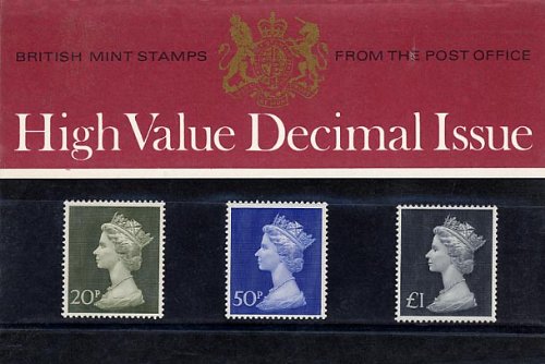 1971 Machin 20p - £1 definitivo confezioni regalo