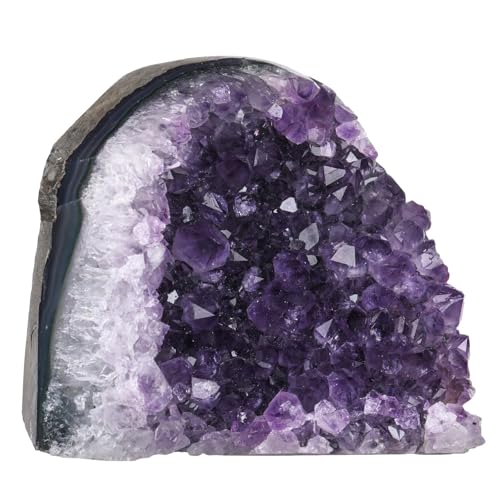 dssmboom Natural Amethyst Crystal Cluster Specimen for Meditation Chakra Balancing Irregular Rough Stone Geode Quartz Home Decor for Wealth & Good Luck 1.54-1.76 lb