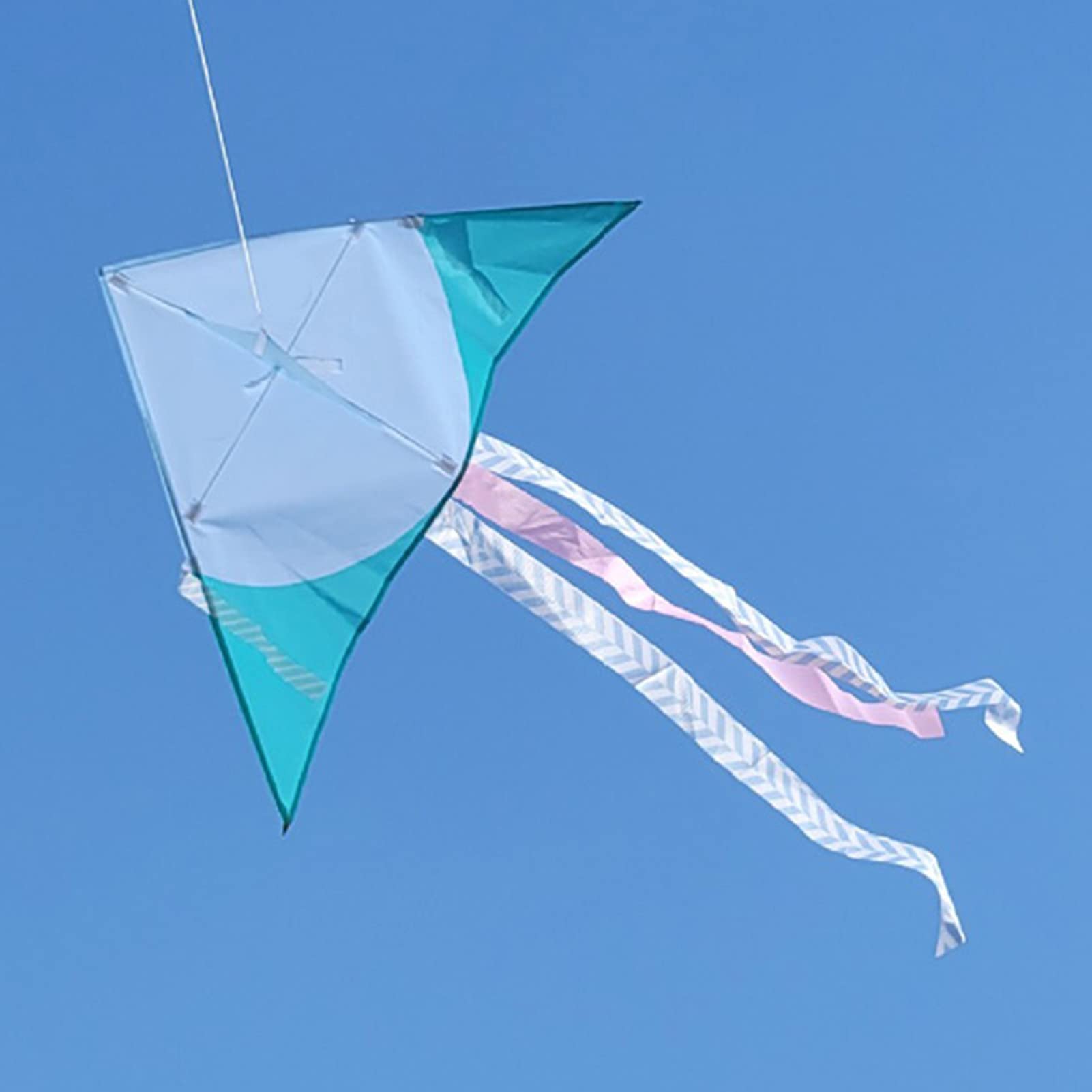 Cometa Triangular, Fácil de Volar para Adultos Principiantes, con Plástico de Tela de Fibra Sintética, para Patio de Juegos Al Aire, Playa