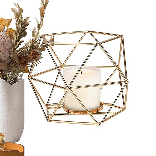 Centro de mesa geométrico, portavelas votivo de boda, soporte para velas votivas, decoración de mesa de comedor, centros de mesa de velas para sala de estar, boda, regalos de inauguración de la casa