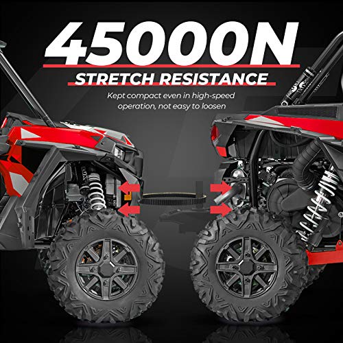 image for KEMIMOTO Heavy Duty Carbon Drive Belt, Compatible with 2014-2023 Polar