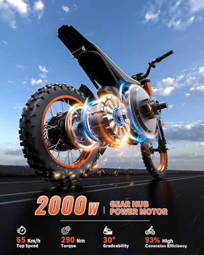 Image of GT73 / GT54 Electric Dirt Bike for Adults Teens - 3000W / 2500W Motor 50 /37 MPH High-Speed, 25 inch /14 inch Fat Tires & Dual Removable Battery(60V /48V) | All-Terrain Off-Road eBike for Snow, Sand