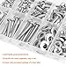 HELIFOUNER 102 Pieces #12-24 Phillips Pan Head Machine Screws Nuts Washers Assortment Kit, Coarse Thread, Fully Machine Threaded, 304 Stainless Steel