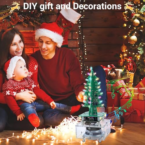 Rotating Christmas Tree, 3D Christmas Tree Soldering Kit - Image 3