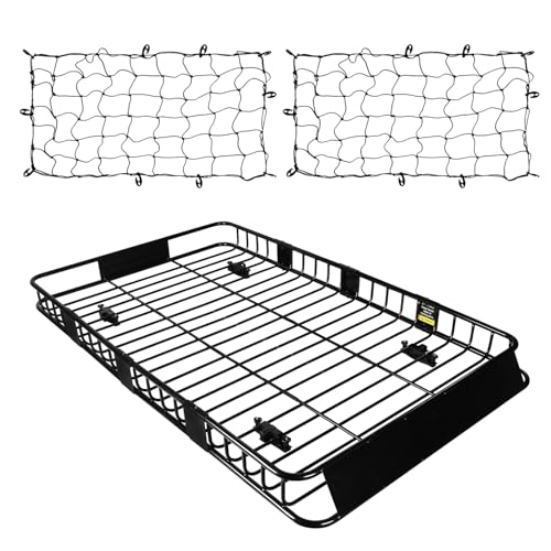 FORWODE 250LBS Roof Rack Cargo Basket 84"x50"x6