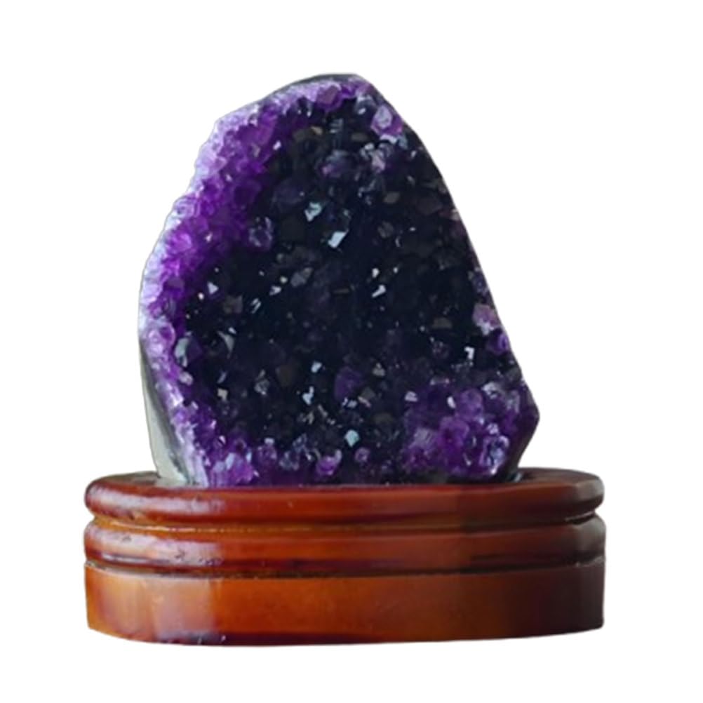 QWZTAEOZA 60mm Amethyst Crystals Cluster Geode Cave and Stones for Home Décor Collectors