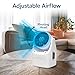 Arctic Air Ice Jet X3 Portable Air Cooler,Dual Mist Modes, Up to 8-Hour Cooling Time, 3-Speed Portable Cooler with Adjustable Airflow, USB C, LED Mood Light, Lightweight, Great for Home & Travel