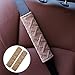 S SMAUTOP Funda para Cinturón De Seguridad para Coche, 2 Uds Esponjosa Almohadilla para El Hombro, Antideslizante, Protector De Cojín para Cinturón De Seguridad De Felpa, Universal (Brown)