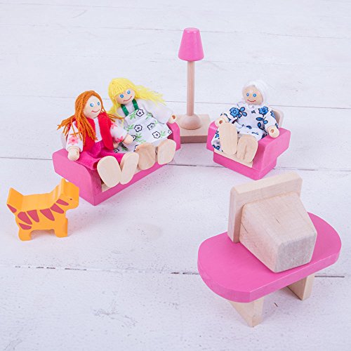 Muñecas Familia de Madera Heritage Playset Bigjigs Toys miniatura 5