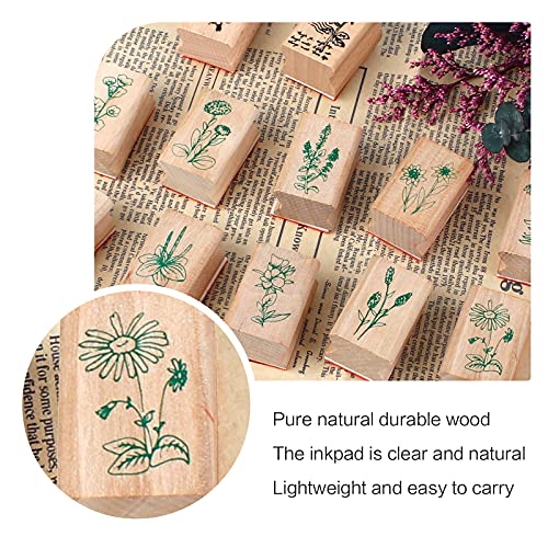 Timbri in Legno, 12 Pz Tamponi di Legno per