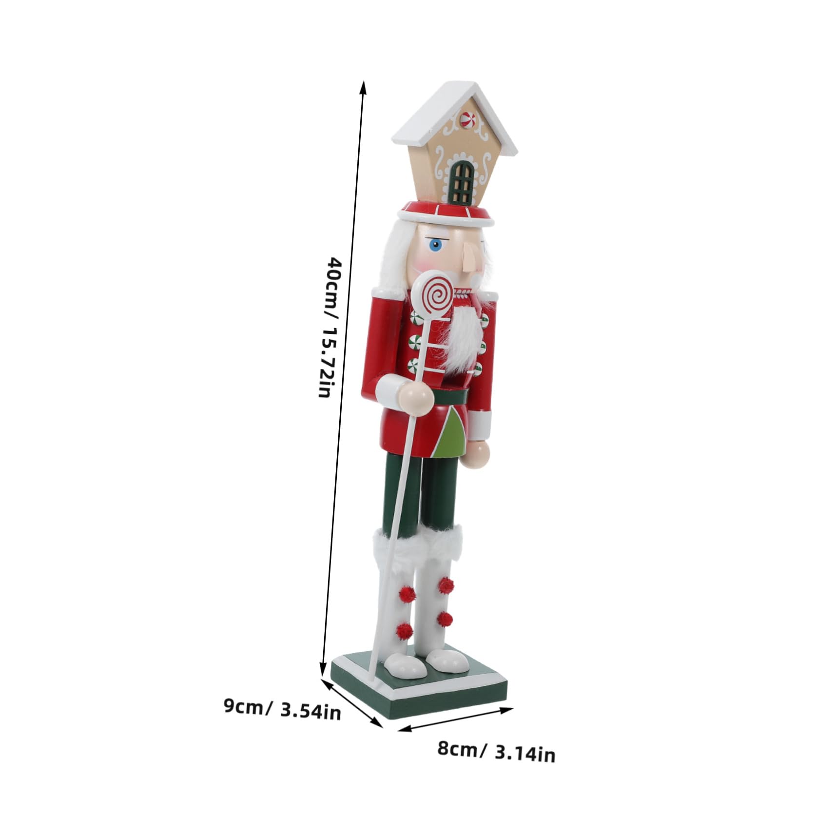 Ciieeo Nutcracker Puppet Nutcracker Figures Halloween Nutcracker King Nutcracker Wood Red