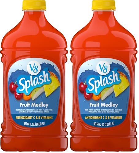 Image of V8 Splash Fruit Medley Flavored Juice Beverage, 64 fl oz Bottle (Pack of 2)