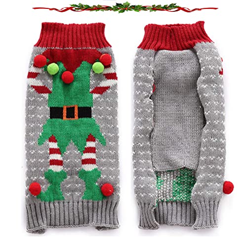 ABRRLO Hunde Kostüme Hundebekleidung Baumwolle Pullover feiern Weihnachten-Tag Winter Mantel Strickpullover Haustier Hund Pullover Haustier Kostüm Fashion (M, Clown)