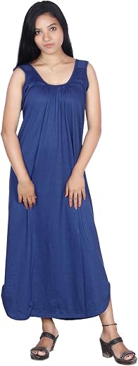 Rylie Women's Cotton Fabric Long Nighty Slip/Chemise Slip-Cotton Full Length Camisole for Women - Long Innerwear Petticoa...
