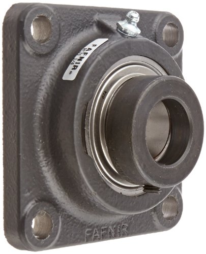Timken RCJ1 1/4 Flange Unit, 4 Bolt Holes, Industrial-Duty, Relubricatable, Non-Expansion, Cast Iron, Eccentric Locking Collar, Inch, 1-1/4