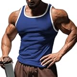 Men's Gym Workout Tank Tops - Soft Lightweight Sleeveless Muscle Shirts for Beach & Athletic Wear
