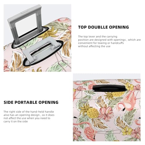 VOSERY Travel Luggage Cover - Tropical Flamingo Pineapple Washable Suitcase Covers Protector Fits 18-32 Inches Luggage3