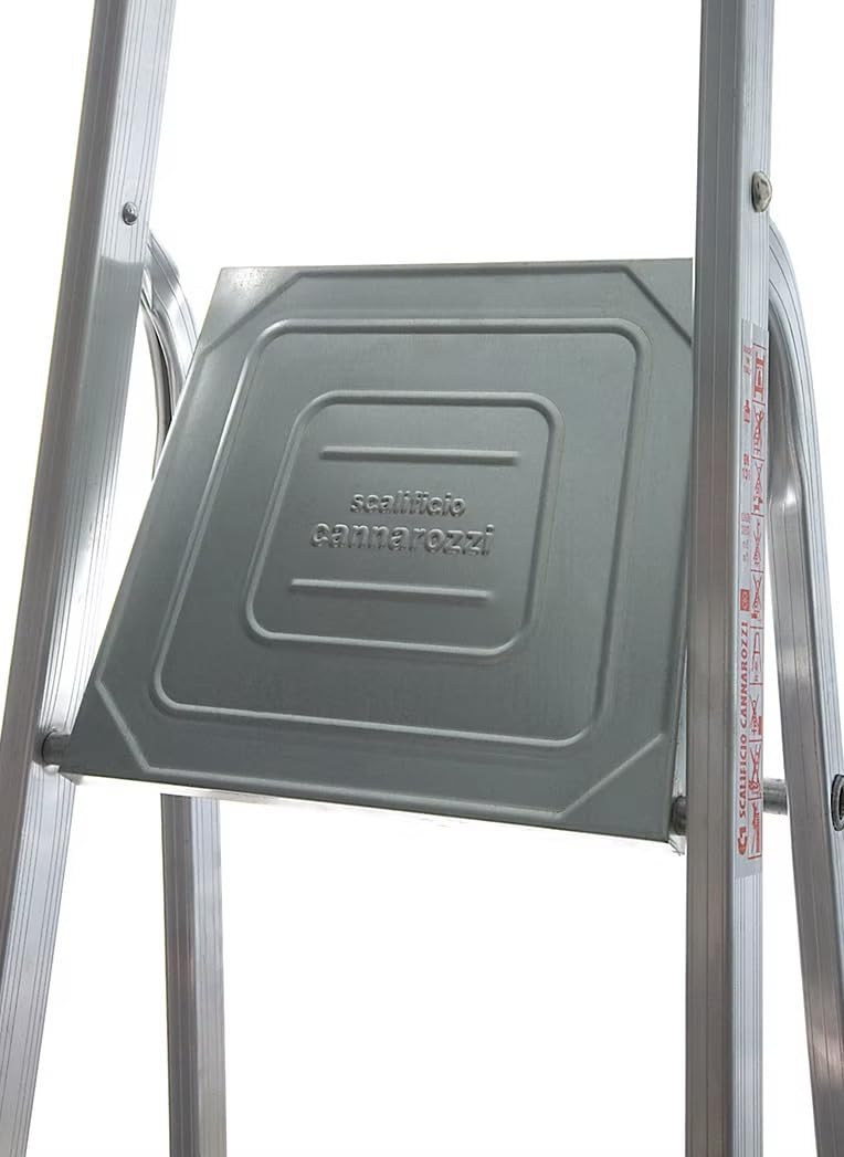 Scala In Alluminio Pieghevole da 3 fino a 8 Gradini | Scaletta Domestica E Professionale Certificata EN 131 | Made In Italy | Portata Massima 150 Kg (3 Gradini)