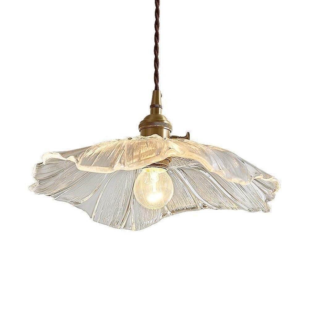Lámpara colgante de cristal de diseño industrial elegante y moderno con casquillo E27