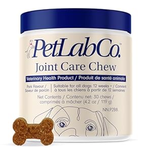 Petlab Co. Joint Care Chews, High Levels of Glucosamine for Dogs, Green Lipped Mussels, Omega 3 and Turmeric, Dog Hip and Joint Supplement to Actively Support Mobility, Packaging May Vary