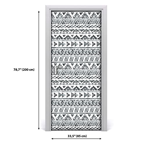 Sticker de porte imperméable lavable 77x200cm décoration adhésive durable