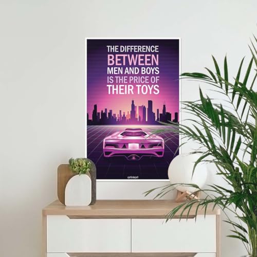 Image of ArtinKart- Car Posters For Wall, Retro Posters for Wall, Poster for Boys Room, Poster for Room Aesthetic, Lamborghini, Pop Art (Paper, 12X18 Inches, Unframed)