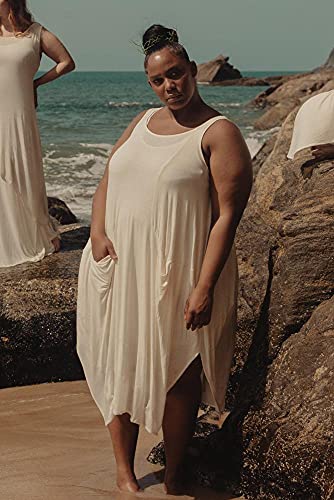 Vestido Tubinho Segunda Pele Off White Plus Size Off White-Único