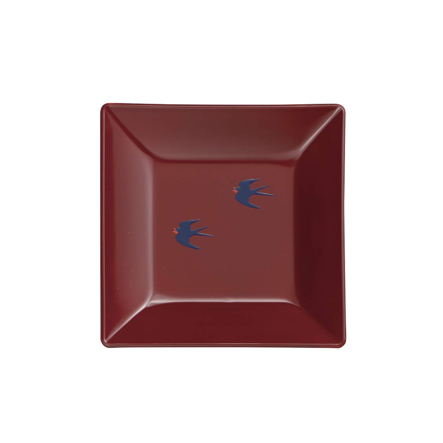 Miyamoto Sangyo Dish, Tsubame, Square, Small, Ginvera, Approx. 3.8 x 3.7 inches (9.6 x 9.6 cm)